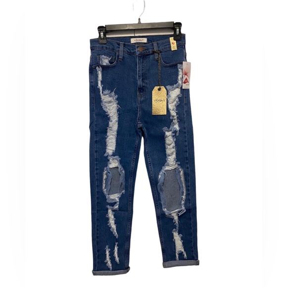 Thermal Patch Mid Rise Destroyed Boyfriend